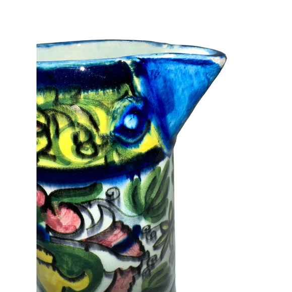 Beautiful! Handmade and Handpainted Pitcher from Spain - Picture 3 of 10